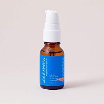 Josie Maran Argan Oil Hair Serum - Enhance Color and Smooth Frizz For Glossy and Silky Repaired Ends - Travel Size (15ml/0.5oz)