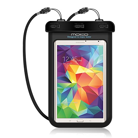 Universal Waterproof Case, MoKo Dry Bag for iPad Mini Retina, Mini 2, Mini 4, Google Nexus 7 (FHD), Galaxy Tab 2 /3 / 4 / 5, Sony Z3, and Other Tablets up to 8.3 Inch, BLACK