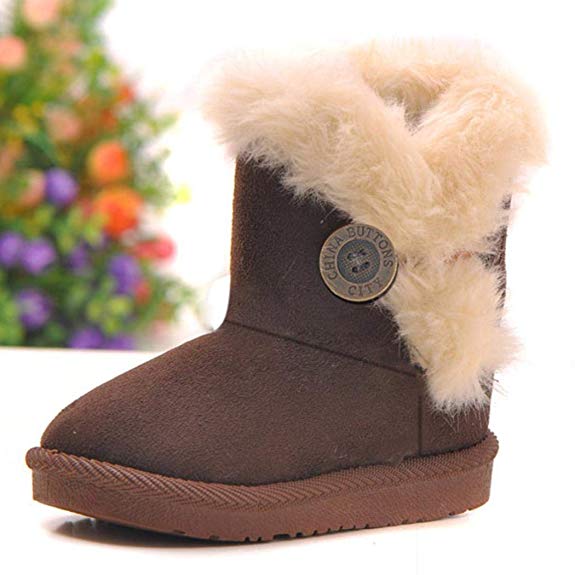 Dongtu Neudas Winter Kids Solid Color Snow Boots Children Thick Keep Warm Snow Boots