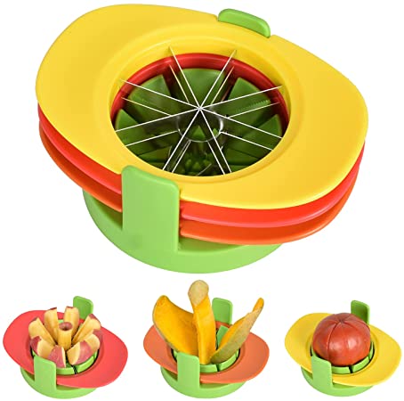 Vuzvuv Apple Slicer 4 in 1 Multifunctional Apple Cutter Stainless Steel Blades Apple Corer Sharp Fruit Slicer for Apple Pear Mango Orange 8 Slices Apple Slicer