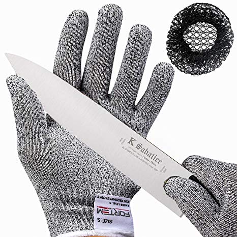 Cut Resistant Gloves By FORTEM - Level 5 Protection | Food Grade | EN388 Certified | Safety Cutting Gloves For Hand Protection in Kitchen (Medium 1 Pair)