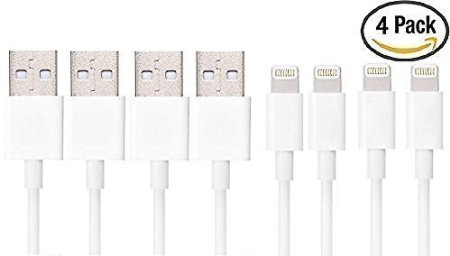 Apple Lightning Cable, Upow Lightning To USB Charging Cable for All Apple Lightning Device, Short 0.2m/8.0 Inch (4 Pack)