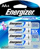 Energizer Ultimate Lithium AA Batteries Worlds Longest Lasting Battery for High-Tech Devices 4 pack