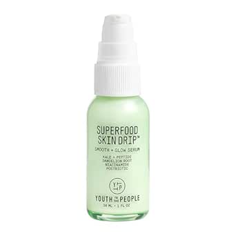 Youth To The People Superfood Skin Drip Smooth   Glow Barrier Face Serum - with Kale, Peptide, Niacinamide, Ceramides - Strengthens Skin Barrier   Evens Skin Tone - Vegan, Cruelty-Free (1 fl oz)