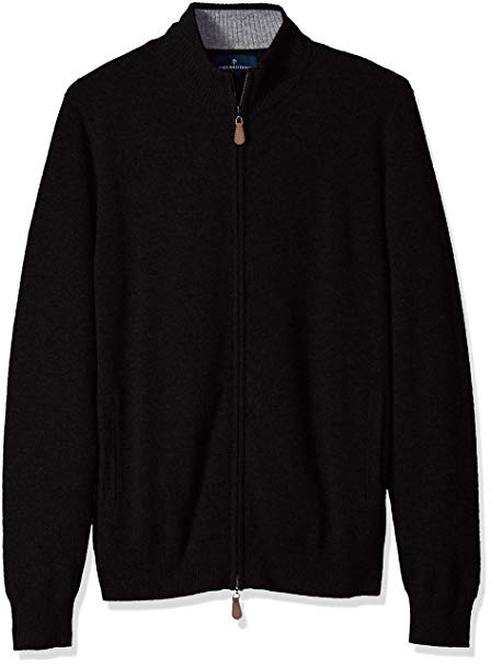 Amazon Brand - BUTTONED DOWN Men's 100% Premium Cashmere Full-Zip Sweater