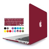 iBenzer - 2 in 1 Soft-Touch Plastic Hard Case Cover and Keyboard Cover for 11 inches Macbook Air 116 Model A1370  A1465 Wine Red MMA11WR1