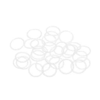 uxcell Silicone O-Rings, 16mm OD 13mm ID 1.5mm Width VMQ Seal Gasket for Compressor Valves Pipe Repair, White, Pack of 30