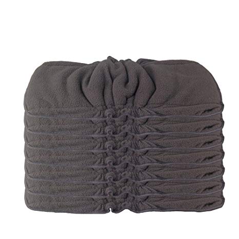 Babyfriend Reusable Bamboo Cloth Diaper Inserts Soft 5 Layers Super absorption With Gussets Organic Charcoal Liners Grey 6 PCS