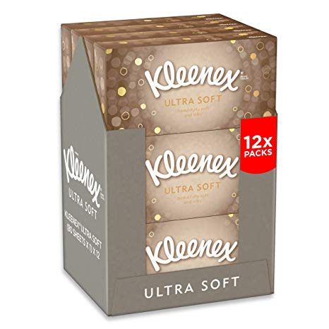 Kleenex Ultra Soft Tissues - Pack of 12, 960 Tissues