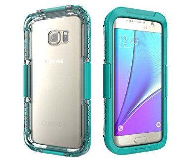 Galaxy S7 Edge Waterproof Case, iThroughTM 20ft(6M) Swimming Diving Galaxy S7 Edge Underwater Case, Dust Proof, Snow Proof, Shockproof, Heavy Duty Full Sealed Protection Case for Galaxy S7 Edge (Blue)