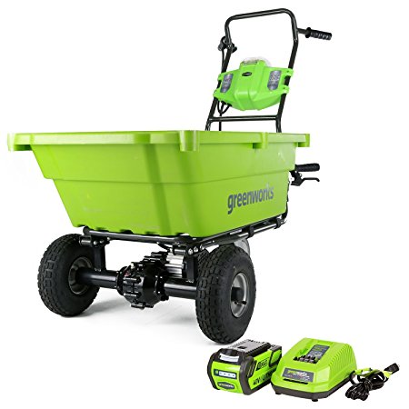 Greenworks 40V Cordless Garden Cart, 4.0 AH Battery Included GC40L410