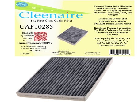 Cleenaire CAF10285 The Most Advanced Protection Against Bacteria Dust Viruses Allergens Gases Odors Cabin Air Filter For Lexus Toyota Scion Subaru