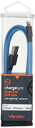 Ventev Chargesync Apple Lightning Cables - Retail Packaging - Blue