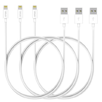 Lightning Cable JETech 3-Pack 3ft APPLE CERTIFIED USB Sync and Charging Lightning Cable for iPhone 66s55S5C iPad 4 iPad Air 12 iPad Mini 123 3-Pack