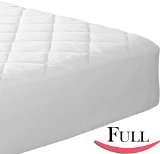 Utopia Bedding Quilted Fitted Mattress Pad Cover CottonPolyester Blend Adds Cushioning and Preserves Mattress Full