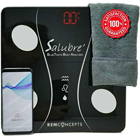 Smart Scale/Body Fat Scale/Bluetooth Scale – Supports Weight Loss With Our Fitness Tracker and Body Analyzer Scale for iOS or Android Smart Phone Users
