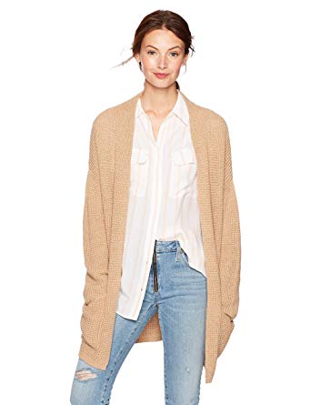 Cable Stitch Women's Open Front Waffle Stitch Cardigan