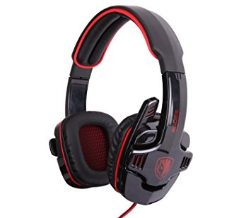 Sades® SADES Professional USB PC Gaming Headset with Mic & Remoter (SA-901 Black   Red)