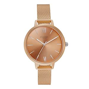 Sonata Poze Quartz Analog Beige Dial Mesh Strap Watch for Women-SP80075KM04W