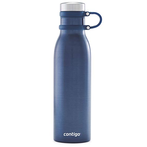 Contigo 2061146 Couture THERMALOCK Vacuum-Insulated Stainless Steel Water Bottle, 20oz, Blueberry Transparent