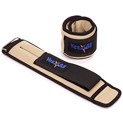 Yes4All Ankle/Wrist Weight Pair Set with Adjustable Strap – Multi Weight & Color Available