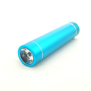 T-Quick Mini 2600mAh Backup Battery Ultra-Compact Portable Charger with LED Flashlight External Battery Power Bank Pack for For iPhone 6 5S 5C 5 4S 4 Samsung Galaxy S4 S3 Note 2 Note 3 HTC One Motorola Droid MOTO X LG Optimus and Most Other Smartphones and USB-Charged Devices Blue