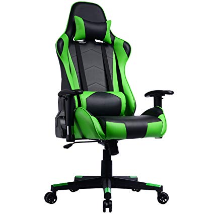 Gaming Chair with Reclining Backrest, Racing Style High Back Office Chair - Chaise Gamer