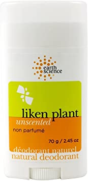 Earth Science Aluminum-Free Liken Deodorant, Unscented - 2.45 oz