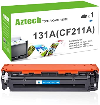 Aztech Compatible Toner Cartridge Replacement for HP 131X 131A CF211A CF211X (Cyan, 1-Pack)