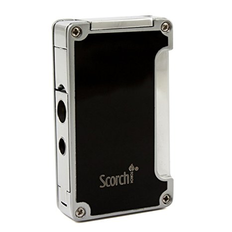 Scorch Torch Acadia Single Jet Flame Butane Torch Cigarette Cigar Lighter w/ Double Cigar Punch (Black)