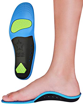 Children's Memory Foam Starry Shield Arch Support Insole for Comfort, Cushion & Arch Support by KidSole ((24 cm) Kids Size 2-6)