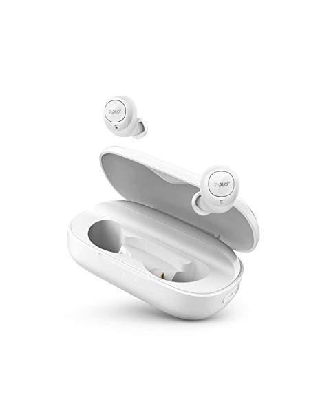 Zolo Liberty Total-Wireless Earphones, Bluetooth Earbuds with Graphene Driver Technology and 24 Hours Battery Life, Sweatproof Total-Wireless Earbuds with Smart AI (White)