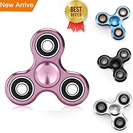 LEMFO Tri-spinner Finger Fidget Toys Metal EDC Hand Spinner Stress Reducer Autism ADHD Anxiety Relief Focus Toy for Kids & Adults