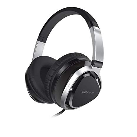 Creative Technology Aurvana Live 2 Headset with 40mm Drivers and In-Line Mic, Black