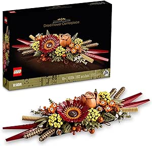 LEGO Icons Dried Flower Centerpiece 10314 Artificial Plants Set for Adults, Valentine Décor, Creative Gift Idea (812 Pieces)