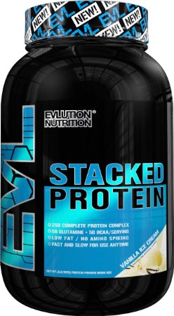 Evlution Nutrition EVL Stacked Protein Vanilla Ice Cream 25 Servings 2 Pounds