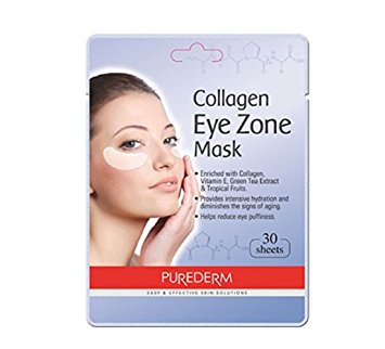 3Pack Total 90(30 in each pack) Purederm Collagen Eye Zone Pad Patches Mask Wrinkle Care (3Pack)