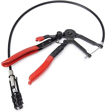 Poweka Cable-Type Flexible Hose Clamp Pliers Wire Long Reach for Car SUV Fuel Oil Water Pipe Tool