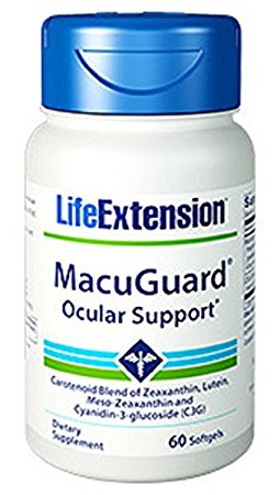 'Life Extension MacuGuard With a Zeaxanthin Complex & Lutein, 60 Ct