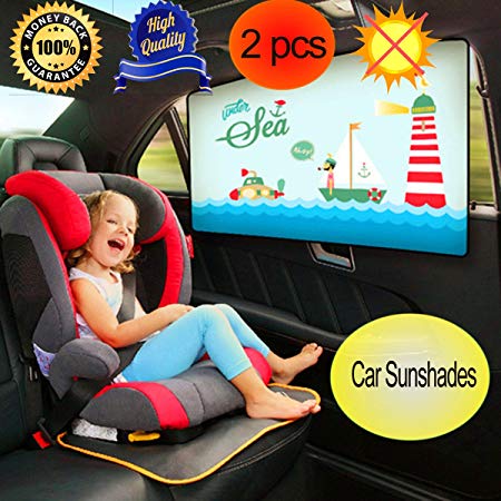 Car window Shade, Car Window Shades for Side Rear Window Car Window Shades for Baby Child Kids for Cars and SUV's- Protects Your Baby and Pets from the Harmful UV【2PCS(Rear)】