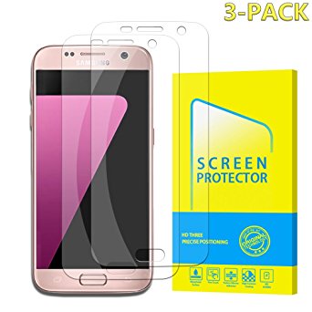 ANTSZONE S7 Clear Screen Protector Full Screen Coverage 3D PET HD Screen Protector Film for Samsung Galaxy S7 [3-Pack][Not Glass]