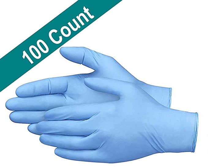 ETAOLINE Nitrile Disposable Gloves, 4 Mil Thick Ideal for Food Prep and Cleaning Service Powder Free, Latex Free Gloves are Food Safe (Blue, Large)