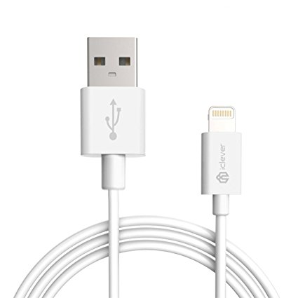 [Apple MFi Certified] iClever® 2 Pack 6Ft / 1.8M Lightning to USB Charging Cable 8 pin USB SYNC Cable Charger Cord for iPhone 6Plus, 6, 5S, 5C , 5, iPad Air2, Air, mini2, mini, iPad 4th gen, iPod touch 5th gen, and iPod nano 7th gen, White