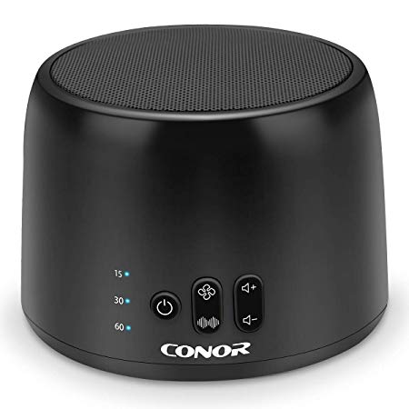 Conor High Fidelity White Noise Machine for Sleeping, Baby, Office Privacy, Black