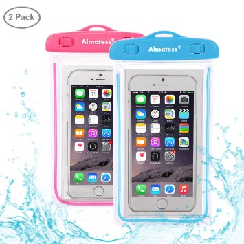 Waterproof Case, Almatess Clear Universal Waterproof Bag Case with Lanyard Protective Wallet Bag Dirtproof Snowproof Pouch Dry Bag for iPhone 6/6S iPhone 6/6S Plus, Samsung Galaxy S6/S6 Edge, Note 4, LG G3 - Fit for Cell Phone up to 6'' Diagonal