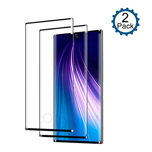 [2Pack] Samsung Galaxy Note 10 Screen Protector, Tempered Glass 3D Curved Edg Coverage, Anti-Scratch, Bubble Free and Case Friendly