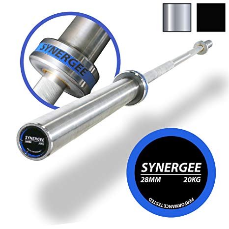 Synergee Regional Olympic 20kg Men’s Hard Chrome Barbell. Rated 1500lbs for Weightlifting, Powerlifting and Crossfit.