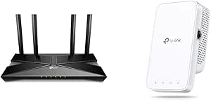 TP-Link Archer AX58 - Router WiFi 6 AX3000, Doble Banda 2.4Ghz/5Ghz,1xWAN/4xLAN Puertp Gigabit & RE330 WiFi Repeater, AC1200 Amplifier, Extender up to 120 m2, Powerful Repeater