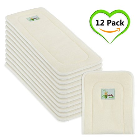 Naturally Natures Cloth Diaper Inserts 5 Layer - insert - Bamboo Reusable Liners (pack of 12) Liner