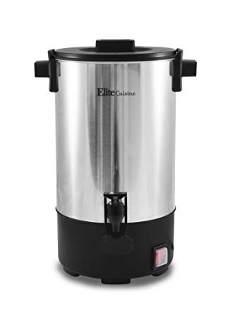 Elite Cuisine CCM-035 30-Cup Stainless Steel Coffee Urn Coffee Maker Water Boiler